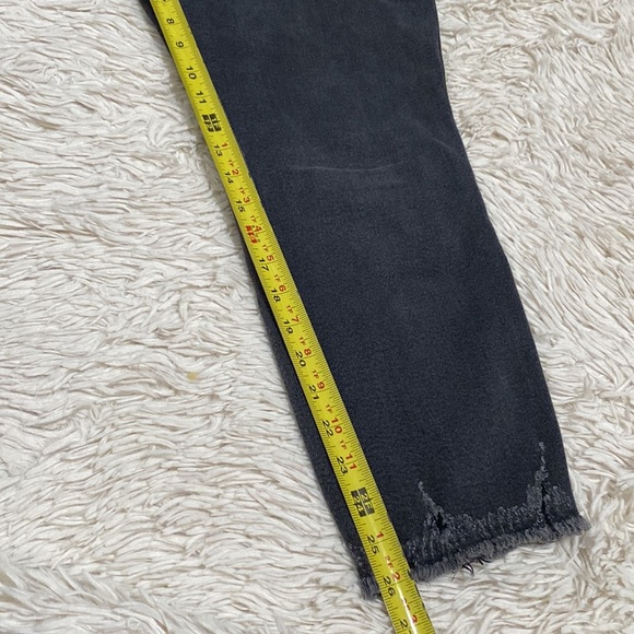 Good American Good Curve Black Jeans Frayed hem sz 18 36 - Picture 6 of 12